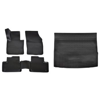   Prémiové gumové autokoberce a gumová vana do kufru Volvo S60 4-dveřový 2019- (egriauto_NORMVO508_NORLVO511_1)