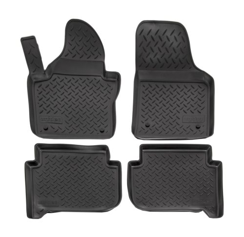 EgriAuto Prémiové 3D gumové autokoberce s upevněním NORM VOLKSWAGEN Touran 2003-2015 4 ks