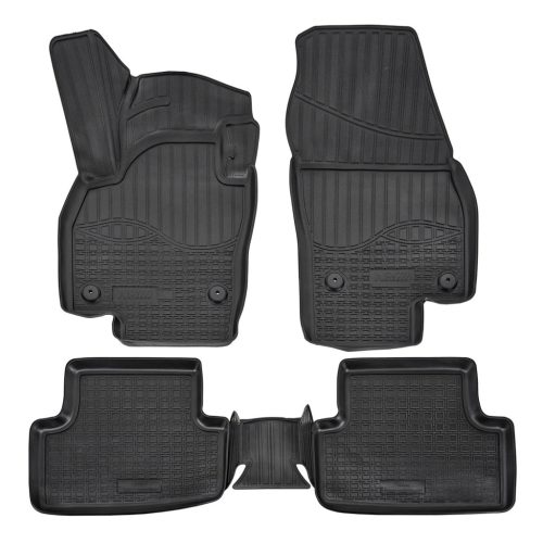 EgriAuto Prémiové 3D gumové autokoberce s upevněním NORM VOLKSWAGEN T-Cross 2018- 5 ks