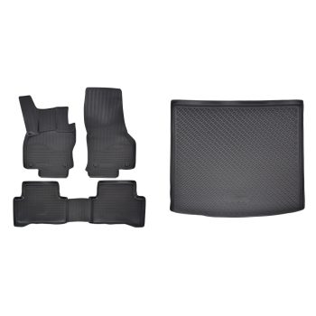   Prémiové gumové autokoberce a gumová vana do kufru VOLKSWAGEN Touran I. 5-dveřový 2015-2018 (egriauto_NORMVW510_NORLVW511_1)