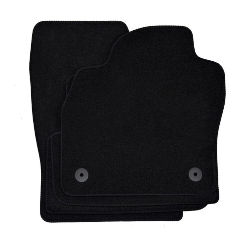 EgriAuto plyšový textilní koberec černý VW Polo AW 2017-vyšší 4 ks