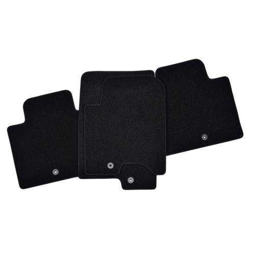 EgriAuto plyšový textilní koberec černý SSangYong Rexton 7 míst 2018-vyšší 6 ks