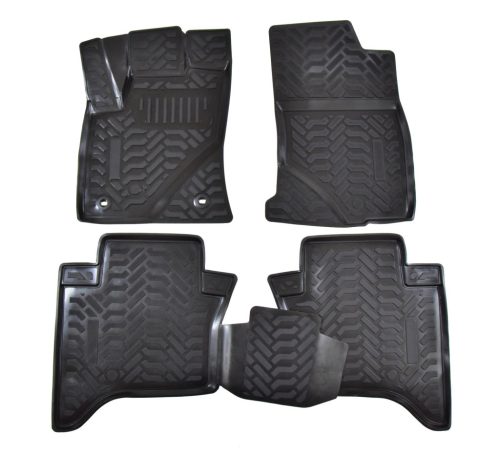 EgriAuto Prémiové 3D gumové autokoberce s upevněním TOYOTA Hilux up 2015-