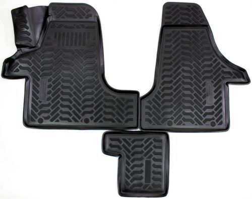 EgriAuto Prémiové 3D gumové autokoberce s upevněním VOLKSWAGEN Transporter T5 Multikombi 2003- 2 ks