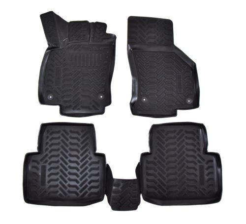 EgriAuto Prémiové 3D gumové autokoberce s upevněním SKODA Superb III 2014-2023