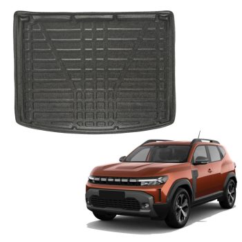   EgriAuto černé protiskluzové Gumová vana do kufru Dacia Duster 4x2 Hybrid--2024- (horní úroveň)