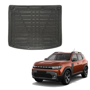   EgriAuto černé protiskluzové Gumová vana do kufru Dacia Duster 4WD 2024- (horní úroveň)