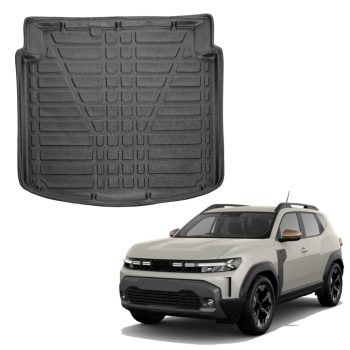   EgriAuto černé protiskluzové Gumová vana do kufru Dacia Duster 4x2 Hybrid- (dolní kufr)-2024-