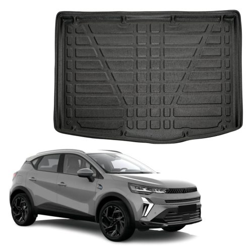 EgriAuto černé protiskluzové Gumová vana do kufru RENAULT Captur 3 2024- (spodní kufr)