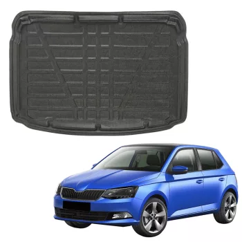   EgriAuto černá protiskluzová vana do kufru Skoda Fabia 3 Htb 2014-2020