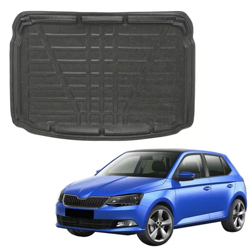 EgriAuto černá protiskluzová vana do kufru Skoda Fabia 3 Htb 2014-2020
