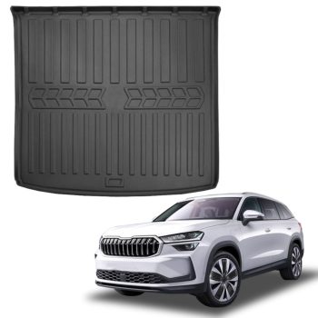   EgriAuto černé protiskluzové Gumová vana do kufru SKODA Kodiaq 5- místný 2024- (horní úroveň)