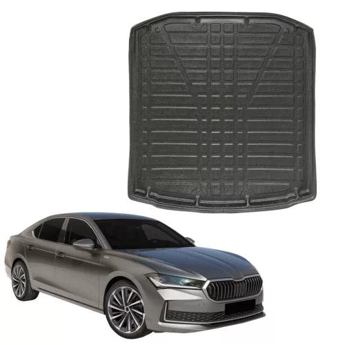 EgriAuto černé protiskluzové autokoberce Skoda Superb Sedan 2024-