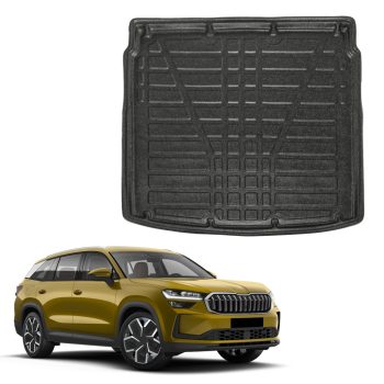   EgriAuto černé protiskluzové Gumová vana do kufru SKODA Kodiaq 5- místný 2024- (dolní úroveň)