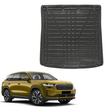   EgriAuto černé protiskluzové autokoberce Skoda Kodiaq 7 míst 2024-