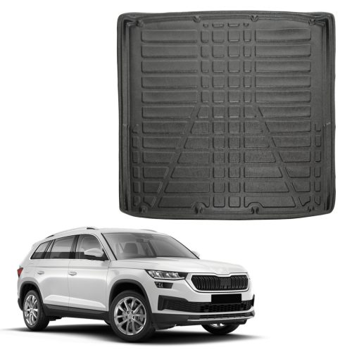 EgriAuto černé protiskluzové Gumová vana do kufru SKODA Kodiaq 5- místný 2024- (horní kufr)