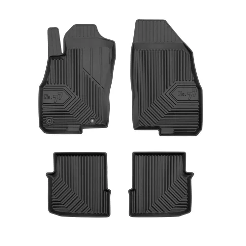 Prémiový 3D s vysokým okrajem Gumové autokoberce FIAT Punto Evo 2009-2012 Hatchback, 3 dveře, kromě verzí s držáky na poháry ve druhé řadě