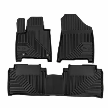   Prémiový 3D s vysokým okrajem Gumové autokoberce HYUNDAI Santa Fe V 2023 SUV, 7 míst, 1. a 2. řada, PHEV