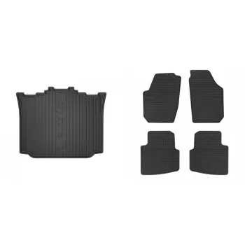   Prémiové gumové koberce a vana do kufru Skoda Roomster 5dveřový 2006-2015 (frogum_DZ402614_ET0363_1)