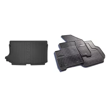   Prémiové gumové koberce a vana do kufru Volkswagen T-Cross 5dveřový 2019- (frogum_DZ413115_ET410473_1)