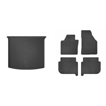   Prémiové gumové autokoberce a gumová vana do kufru VOLKSWAGEN Touran I. 5-dverový 2015-2018 (frogum_DZ423619_ET0395_1)