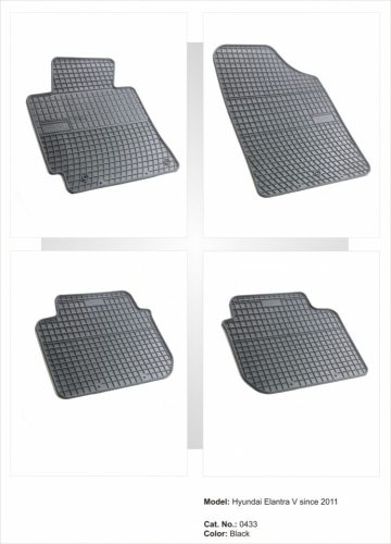 Zesílená oblast paty Gumové autokoberce HYUNDAI Elantra V 2010- (433)