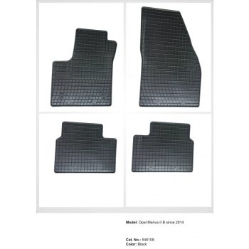   Zesílená oblast paty Gumové autokoberce OPEL Meriva II B 2010- (546108)