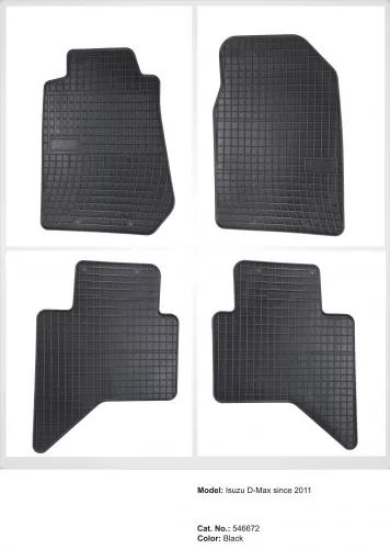 Zesílená oblast paty Gumové autokoberce ISUZU D-MAX 2011- (546672)