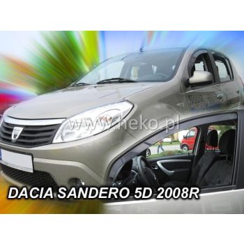   Heko 2 kusový deflektor větru Dacia Sandero Stepway SUV 5-dveřový kombi 2009-2013, Dacia Sandero SUV 5 ajt