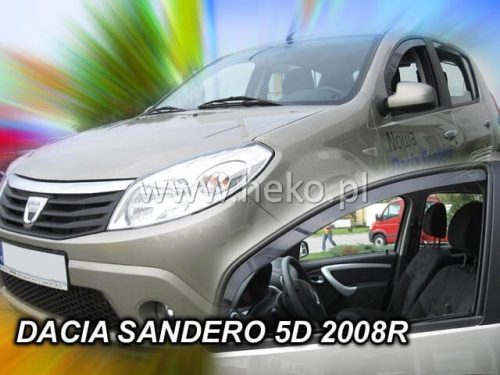 Heko 2 kusový deflektor větru Dacia Sandero Stepway SUV 5-dveřový kombi 2009-2013, Dacia Sandero SUV 5 ajt