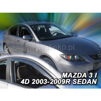   Heko 2 kusový deflektor větru Mazda 3 4-dveřový sedan 2004-2008, Mazda 3 5-dveřový zkosený zadní 2003-2008 (2