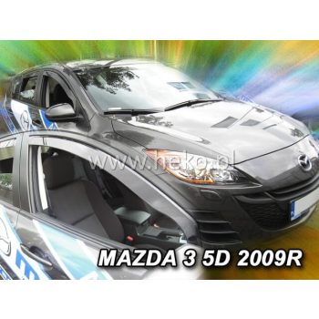   Heko 2 kusový deflektor větru Mazda 3 4-dveřový sedan 2009-, Mazda 3 5-dveřový zkosený zadní 2008- (23149)