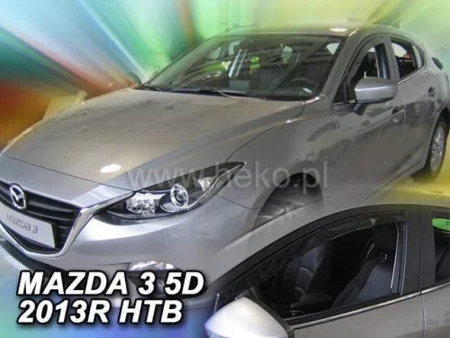 Heko 2 kusový deflektor větru Mazda 3 4-dveřový sedan 2014-, Mazda 3 5-dveřový zkosený zadní 2014- (23163)
