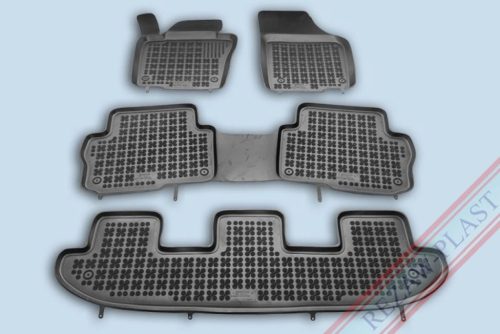 Rezaw černé gumové autokoberce VOLKSWAGEN SHARAN II Van 7 místný 2010-tól (200112)