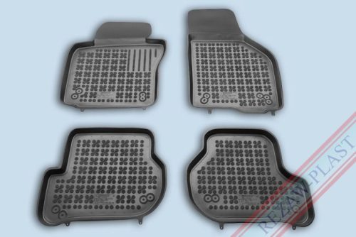 Rezaw černé gumové autokoberce SKODA Octavia II, VW Golf V/VI/Jetta/Scirocco, Seat Leon II (200206)