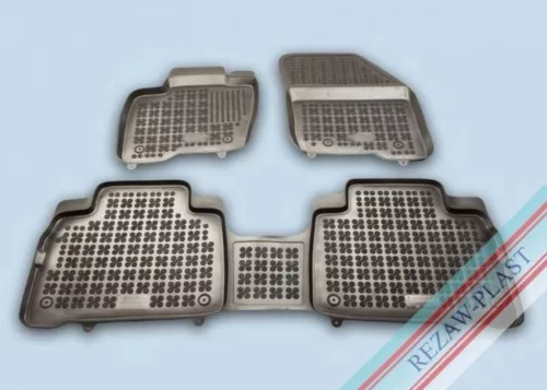 Rezaw černé Gumové autokoberce FORD S-MAX II 2015-, Galaxy 2015-2023 (200625)