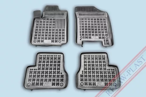 Rezaw černé gumové autokoberce CITROEN C3 I Hatchback s výřezem pro hasicí přístroj v podložce pro cestující