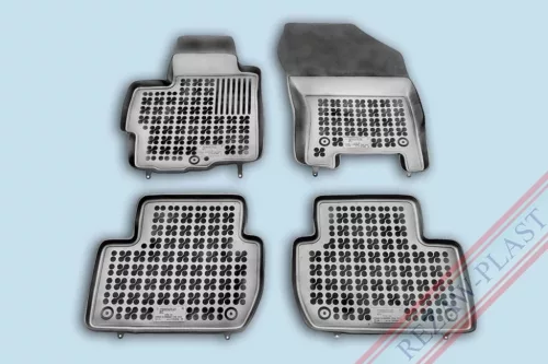 Rezaw černé gumové autokoberce CITROEN C-CROSSER SUV s výřezem pro hasicí přístroj v podlaze