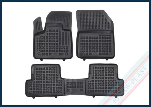 Rezaw černé gumové autokoberce PEUGEOT 3008 II 2020 -(PHEV také)
