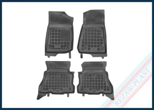 Rezaw černé gumové autokoberce Jeep WRANGLER UNLIMITED JL 4xe Plug in Hybrid (PHeV) 2018 - 2021, 2021 -