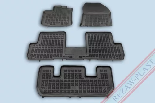 Rezaw černé gumové autokoberce Dacia LODGY Minivan 7 míst 2012-tól (203404)