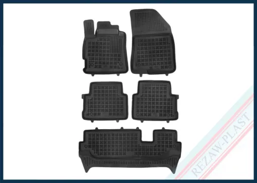 Rezaw černé gumové autokoberce Dacia JOGGER 7 míst verzia 2021 -