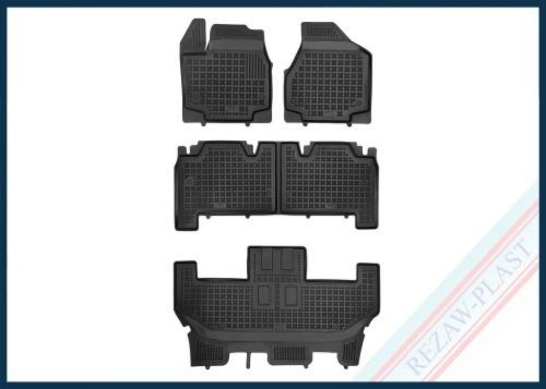 Rezaw černé gumové autokoberce Chrysler PACIFICA II 7 a 8 místný (kromě PHEV) 2016 - 2021, 2021-