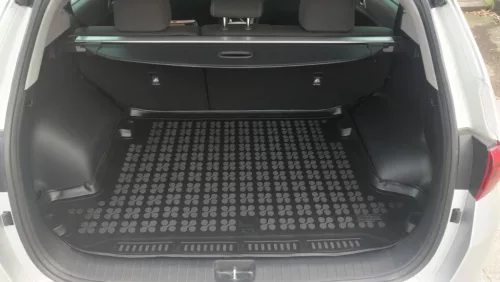 Rezaw černá guma Gumová vana do kufru Kia Sportage IV SUV s horní miskou, před a po faceliftu