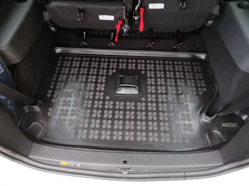 Rezaw černá guma Gumová vana do kufru Dacia LODGY I Minivan Stepway 7 místný (3 řady sedadel složené