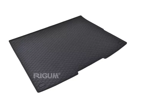 Rigum přesně padnoucí gumová vanička do kufru FORD Custom 2024- L2, dlouhá verze, pro 8 nebo 9 osob, s plastovou podlahou, VOLKSWAGEN T7 Caravelle 2024- L2, dlouhá verze, pro 8 nebo 9 osob, s plastovou podlahou