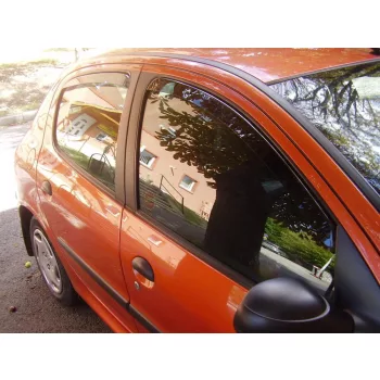   Sporty PEUGEOT 206 Sporty deflektor větru sada přední+zadní na okno, 4 ks 5 1998-2010