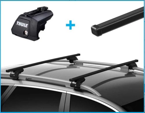 Thule SquareBar new černé ocel se střešními ližinami Střešní nosič (7104 712500)